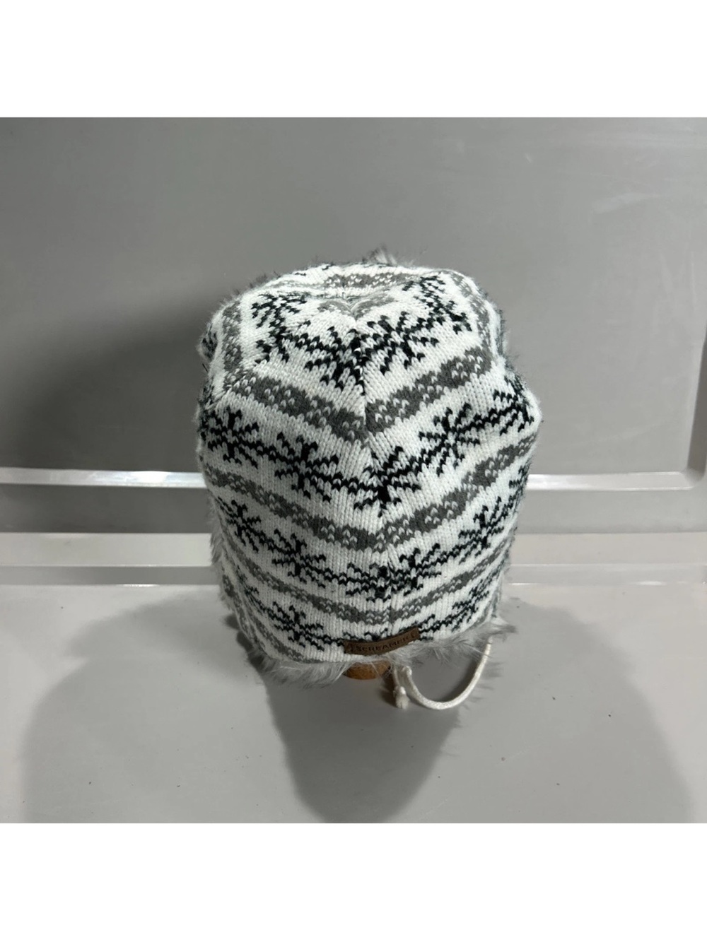 Screamer Trapper Hat Faux Fur Knit Ear Flap Fleece Lined Bomber Hat Winter OSFM - Picture 4 of 12